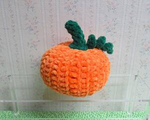 Plush crochet pumpkin
