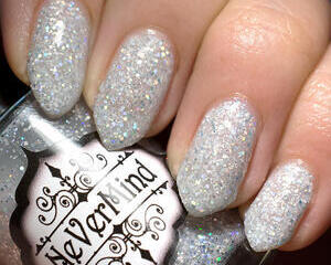 White Holo Glitter Nail Polish - Silver Holographic - Moonstone
