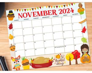 Printable Cute November Calendar