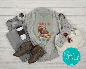 Gobble Up a Good Book Thanksgiving Shirt – Perfect for Book Lovers and Teachers