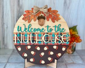 Funny Fall Round Sign