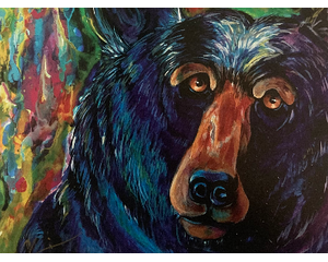Black Bear signed open edition print by Chris Wakefield 