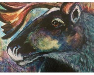 Caribou signed open edition print by Chris Wakefield