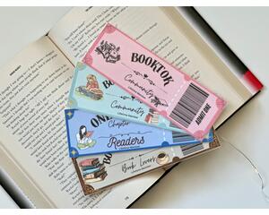the ticket bookmarks comes with four bookmarks