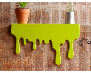 Front view of Slime Drip Shelf Accent, 90s Nostalgic shelf sitter, Spooky Season Decor, Accessory for shelf or Mantel, goosebumps inspired