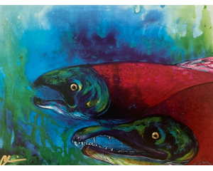 “Salmon” signed open edition print by Chris Wakefield 