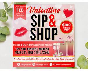 DIY Valentine’s Day Boutique Event Pop-Up Shop Flyer