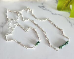 Sterling Silver Emerald Jewelry Set