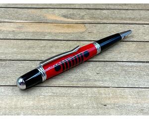 red and black jeep pen