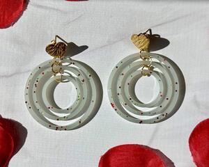 Valentine's day statement hoop earrings