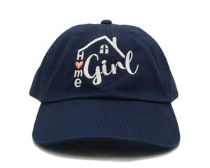 real estate business with our professional 'Home Girl' navy cap.  perfect for property tours and client meetings