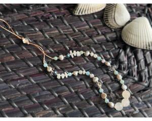 'Waves' Crystal Beaded Phone Strap