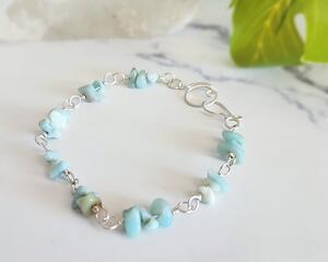 Sterling Silver Amazonite Gemstone Bracelet