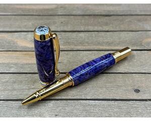 purple and gold rollerball pen