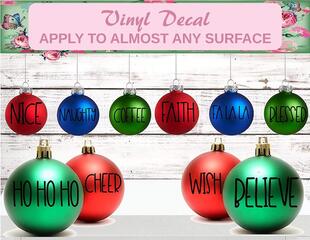 christmas ornament decal