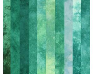 Stash bundle of fat eighths in shades of blue green. Hand dyed quilting cotton