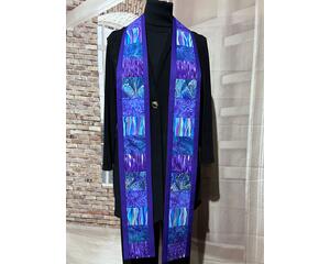 Lent clergy stole, Lenten season pastor stole, lent clergy vestment, purple clergy stole, purple celebrant stole 
