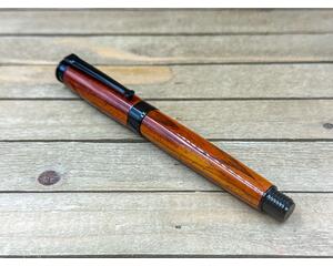 Brownish red cocobolo rosewood rollerball pen
