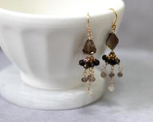Smoky Quartz Cluster Earrings