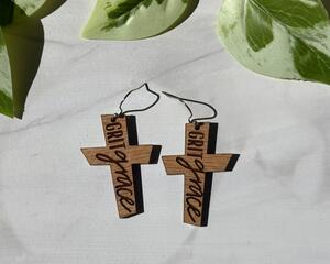 Grit and Grace Cross Earrings
