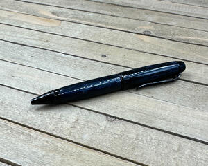 black and silver swirl resin cigar pen
