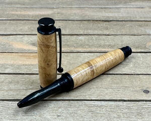 Croatian Black Locust burl wood and black hardware