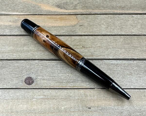 Gunmetal twist pen with plum wood