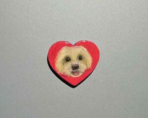 hand drawn miniature magnet of your Goldendoodle.