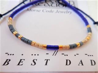 Men's Morse Code Bracelet Best Dad