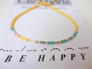 Morse Code Bracelet Be Happy, Friendship Bracelet