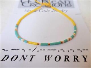 Morse Code Bracelet Don't Worry Friendship Bracelet