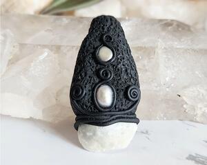 Pearl and Shell Clay Pendant