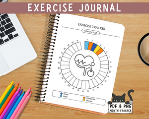 bullet journal,  dot grid notebook, bullet journal notebook, pre done bullet journal, bullet journal planner, exercise journal