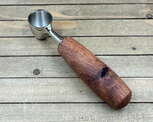 rustic mesquite wood handled coffee scoop