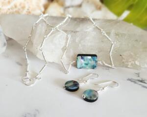 Abalone Sterling Silver Jewelry Set