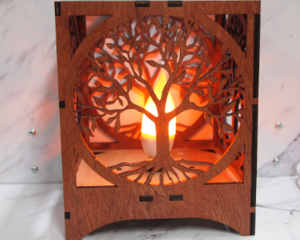 Mahogany Tree of Life lamp