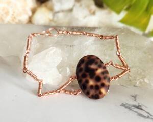 Leopard Shell Copper Bracelet