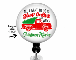 Christmas Truck Badge Reel