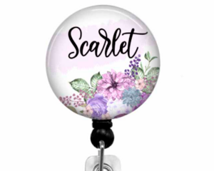 Floral Velcro badge reel