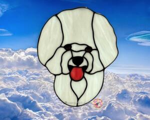 Bichon Frise Stained Glass Suncatcher