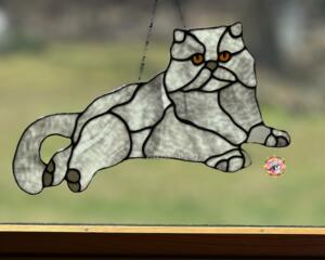 Persian Stained Glass Suncatcher- shown in gray