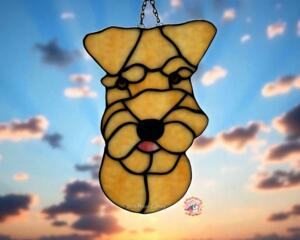 Soft Coated Wheaten Terrier Stained Glass Suncatcher