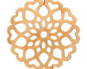 Handcrafted Wooden Victorian Style Fretwork Christmas Tree Ornament Made In USA