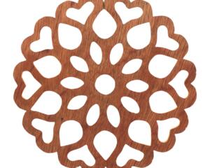 Handcrafted Wooden Victorian Style Fretwork Christmas Tree Ornament Made In the USA