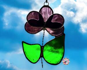 Violet Stained Glass Suncatcher