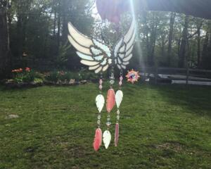 Little Angel Wind Chime by Robin C. Hary- pink