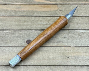 Reclaimed wood handled hobby knife