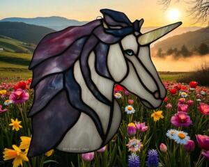 Unicorn by Robin C. Hary- shown in purples and White