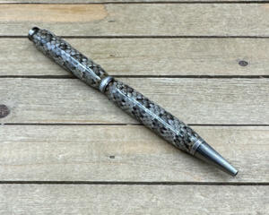 Thin and slim pen made with real prairie rattlesnake skin