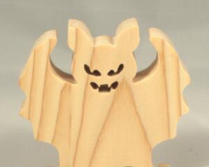 Handmade Wood Halloween Bat Cutout Unpainted Free Standing Use For  Kids Crafts or Toys From My Snazzy Spooks Collection